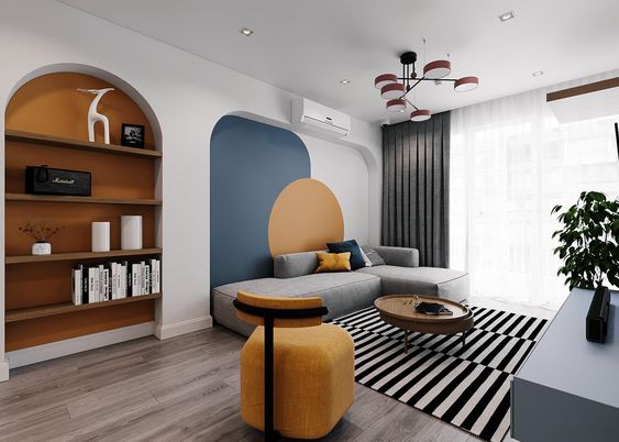 espace coloré et lumineux
