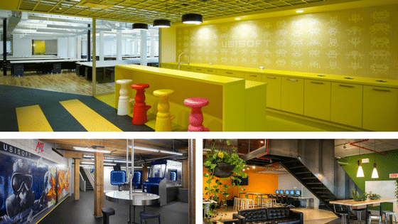 aménagements - bureaux- entreprise - immobilier- printemps - cléram- etsy -ubisoft 