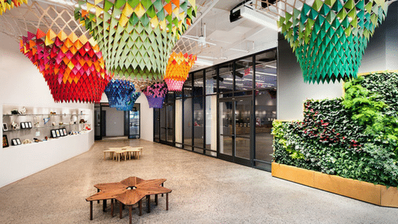 aménagements - bureaux- entreprise - immobilier- printemps - cléram- etsy -ubisoft - bledina